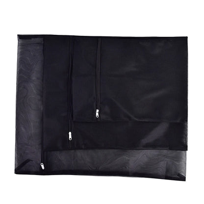 Black Nylon Mesh Laundry Bag – Zippered Washing Bag for Clothes, Bras & Delicates, Washing Machine Safe