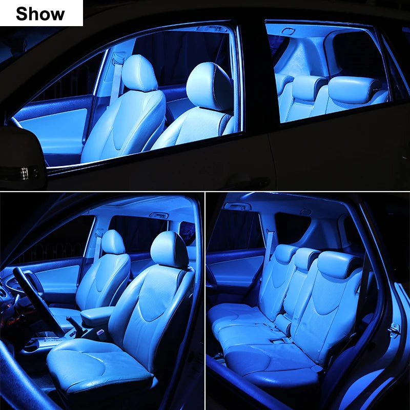 14Pcs CANBUS LED Interior Light Kit - Compatible with Toyota Camry XV40 2007–2011 Dome, Reading & Trunk Lamps