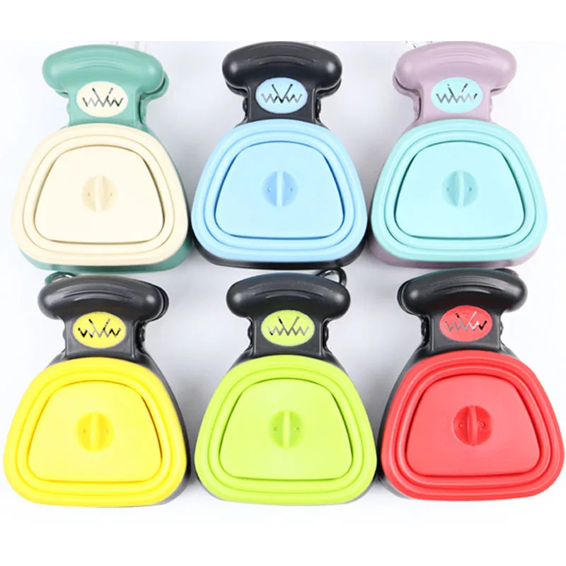 Foldable Dog Pet Travel Pooper Scooper with Decomposable Bags - Clean Pick-Up Excreta Cleaner for On-the-Go Use