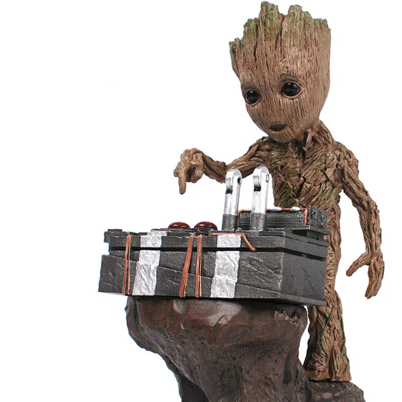 Marvel Guardians of the Galaxy Groot Statue – Cute Baby Tree Man PVC Anime Action Figure Toy Collectible Gift