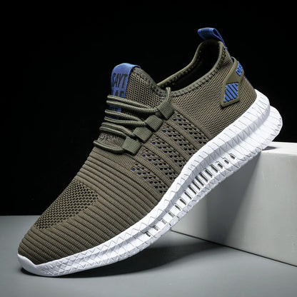 Fashion Sneakers for Men – Lightweight Casual Lace-Up Shoes, Breathable Walking Footwear