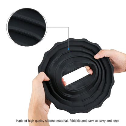 JJC Silicone Lens Hood: Anti-Reflective Camera Lens Shade for Diameter 53mm72mm, 73mm88mm - Foldable Reversible Lens Shade