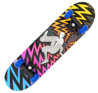 60cm Kids' Beginner Skateboard – Double Rocker Maple Deck with Cartoon Design for Outdoor Fun