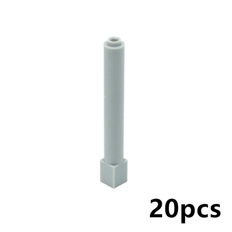 1x1x6 Pillar Building Blocks - DIY Creative Assembly Bricks Compatible with Classic Building Toys, Bulk Educational Model Pieces
