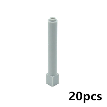 1x1x6 Pillar Building Blocks - DIY Creative Assembly Bricks Compatible with Classic Building Toys, Bulk Educational Model Pieces