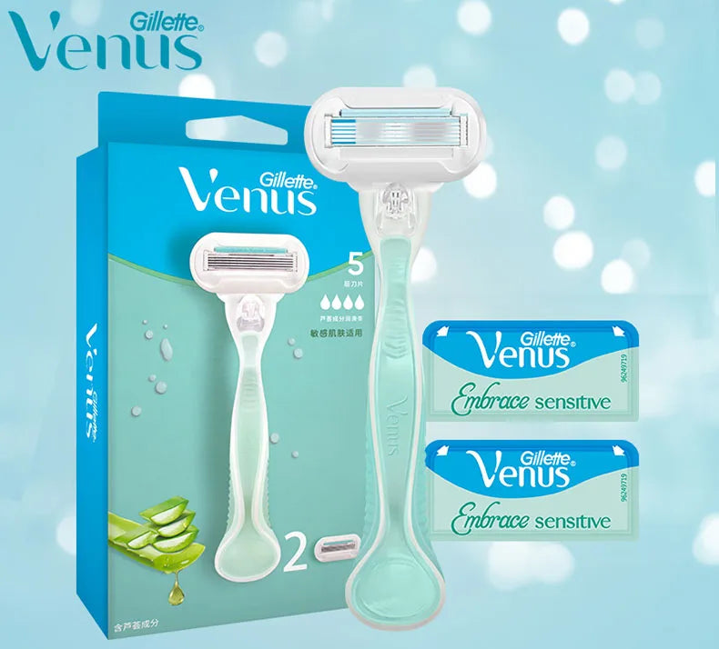 Gillette Venus Safety Razor for Women - 3/5 Blade Shaver for Face, Arms, Legs, and Hair Removal