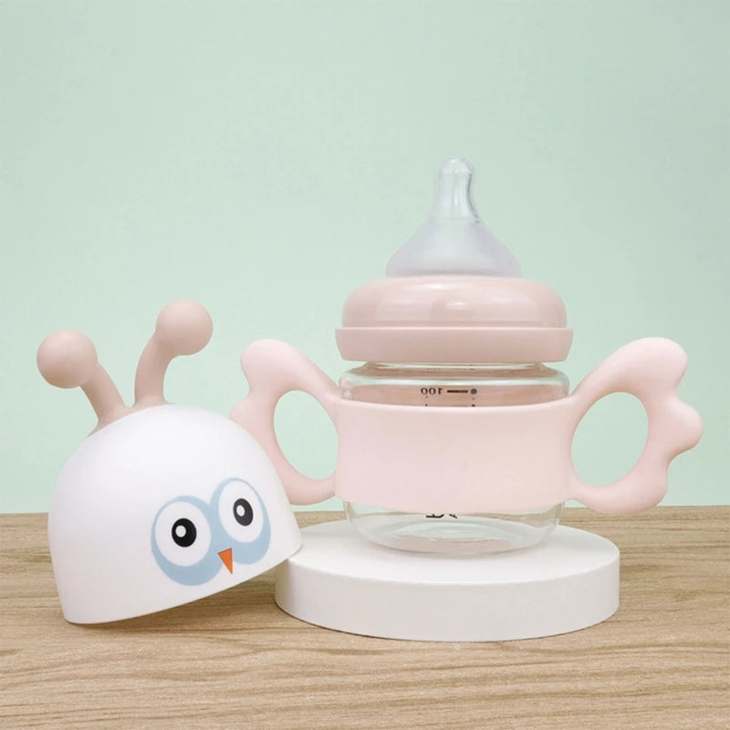 Newborn Bottle Grip Handle – Wide Caliber Milk Bottle Hand Shank for Hegen Baby Feeding Bottle Accessories