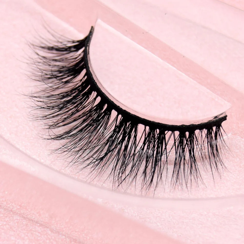 Visofree 3D Mink Eyelashes – Thick Handmade Full Strip Cruelty-Free False Lashes for Makeup M56