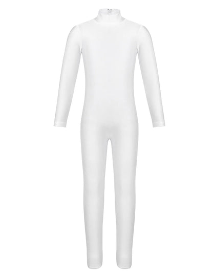 Kids Girls Full Body Gymnastics Bodysuit, Ballet Dance Jersey Leotard, Jumpsuit Sports Unitard, Children Dancewear and Sportswear
