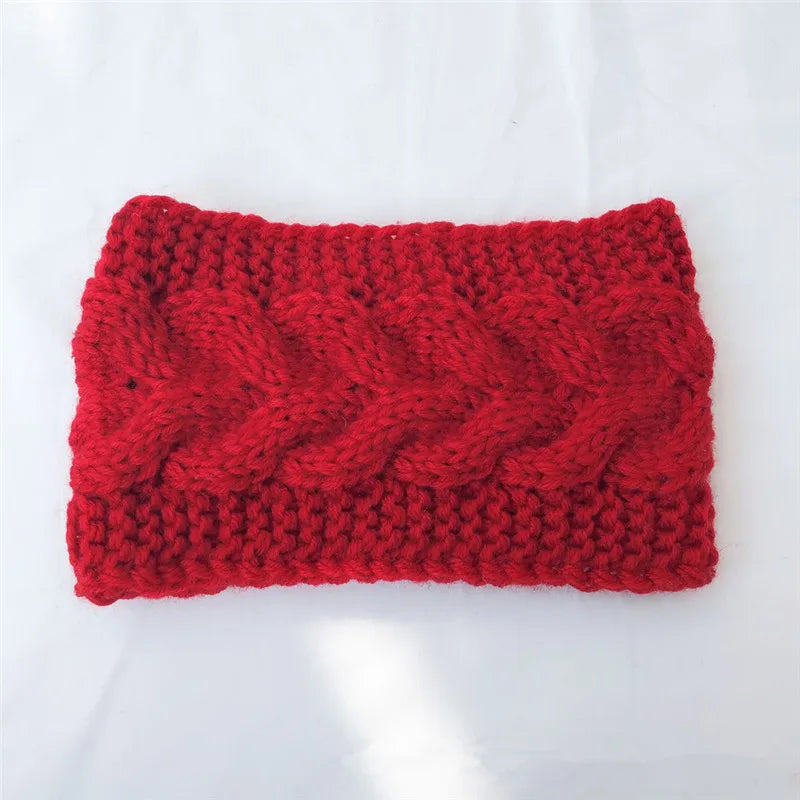 Women's Solid Color Knitted Headband – Elastic Twisted Turban Headwrap, Winter Hair Band for Girls, Fashion Hair Accessories