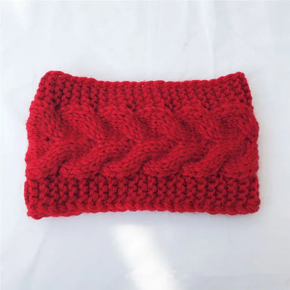 Women's Solid Color Knitted Headband – Elastic Twisted Turban Headwrap, Winter Hair Band for Girls, Fashion Hair Accessories