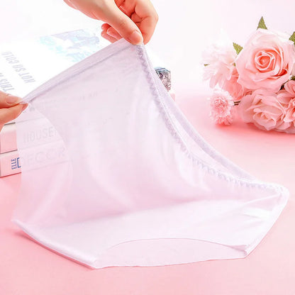 Women’s Full Transparent Panties – Sexy Seamless Ultra-Thin Mid-Rise Lace Briefs Lingerie Underwear