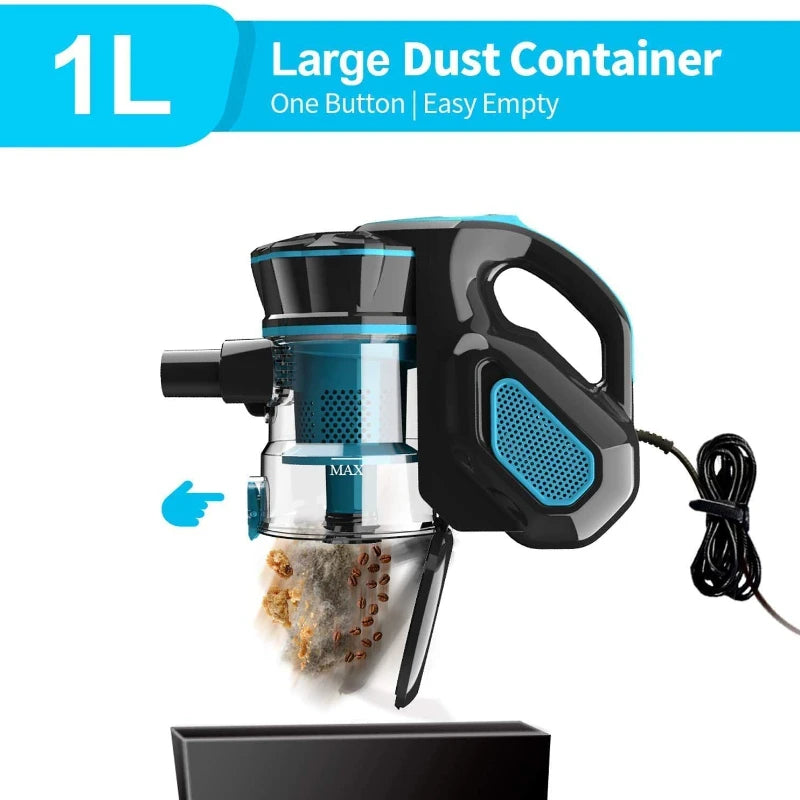 INSE I5 Corded Vacuum Cleaner – 18Kpa Suction, 600W Motor, Stick & Handheld for Home, Pet Hair, and Hard Floors