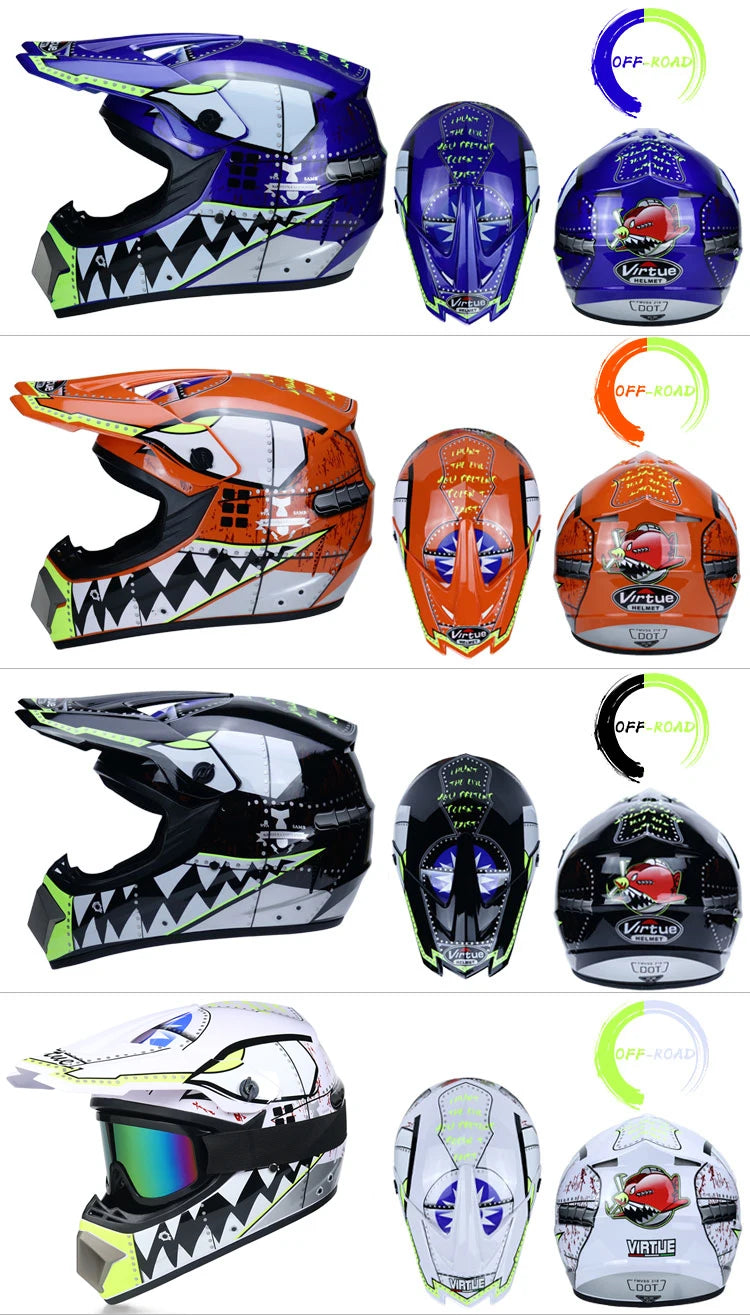 Children's Off-Road Motorcycle Helmet - Bike Downhill AM DH Cross & Motocross Capacete Casco for Kids