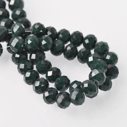 Czech Crystal Spacer Beads - Rondelle Faceted Glass Beads in Multiple Sizes for DIY Jewelry Making Crafts