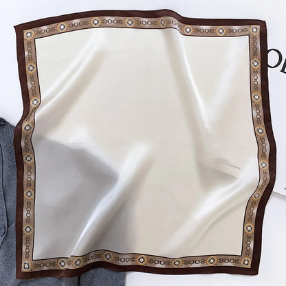 New 2024 Pashmina Scarf – 100% Mulberry Silk Small Shawl, Summer Beach Poncho, Women’s Hijab, Bandana & Kerchief 53x53cm