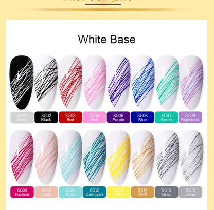 BORN PRETTY Spider Wire Gel Nail Polish 5ml - Flower Drawing & Creative Point-to-Line Nail Art Gel Varnish