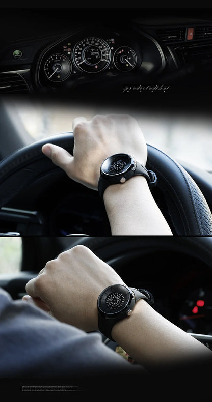 2023 Enmex Men’s Creative Industrial Quartz Watch — Digital Design Light Sports Fashion Wristwatch