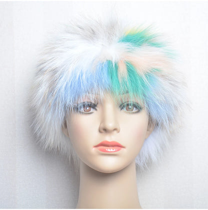 2025 Real Fox Fur Scarf and Headband – Luxury Winter Neck Warmer for Women, 100% Natural Fur, Elastic Ring Muffler