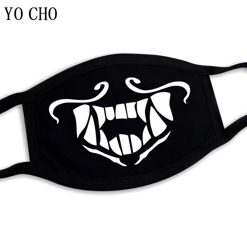 YO CHO Unisex Cotton Dust Mouth Mask – Anime Cartoon Respirator, Warm Mouth Muffle, Perfect Birthday Party Gift