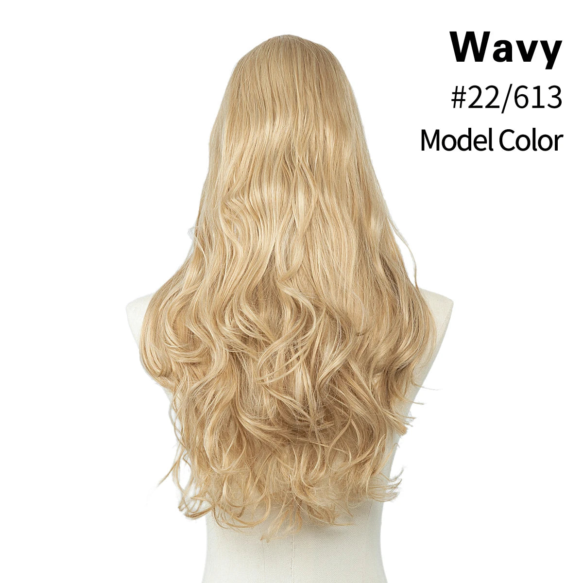 Synthetic U-Part Clip-in Hair Extensions – Long, Straight, Thick Blonde Hairpieces (16, 20, 24 Inch)