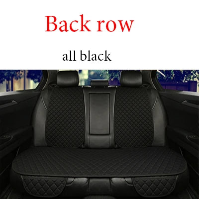 Universal Linen Car Seat Cover Protector Set – Breathable Flax Summer Cushion Pad for Front & Rear Seats Sedan, SUV & Pickup Interior Accessories