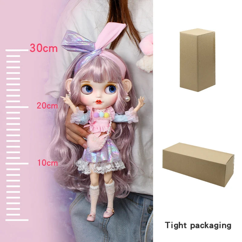 ICY DBS Blyth Doll – 1/6 Joint Body BJD Anime Doll, 30cm White Skin Matte Face Special Combo Toy