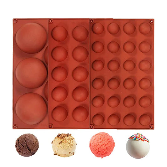 Semi-Sphere Silicone Baking Mold – Half Ball Dome for Chocolate, Mousse, Candy & Cake Decorating Tools