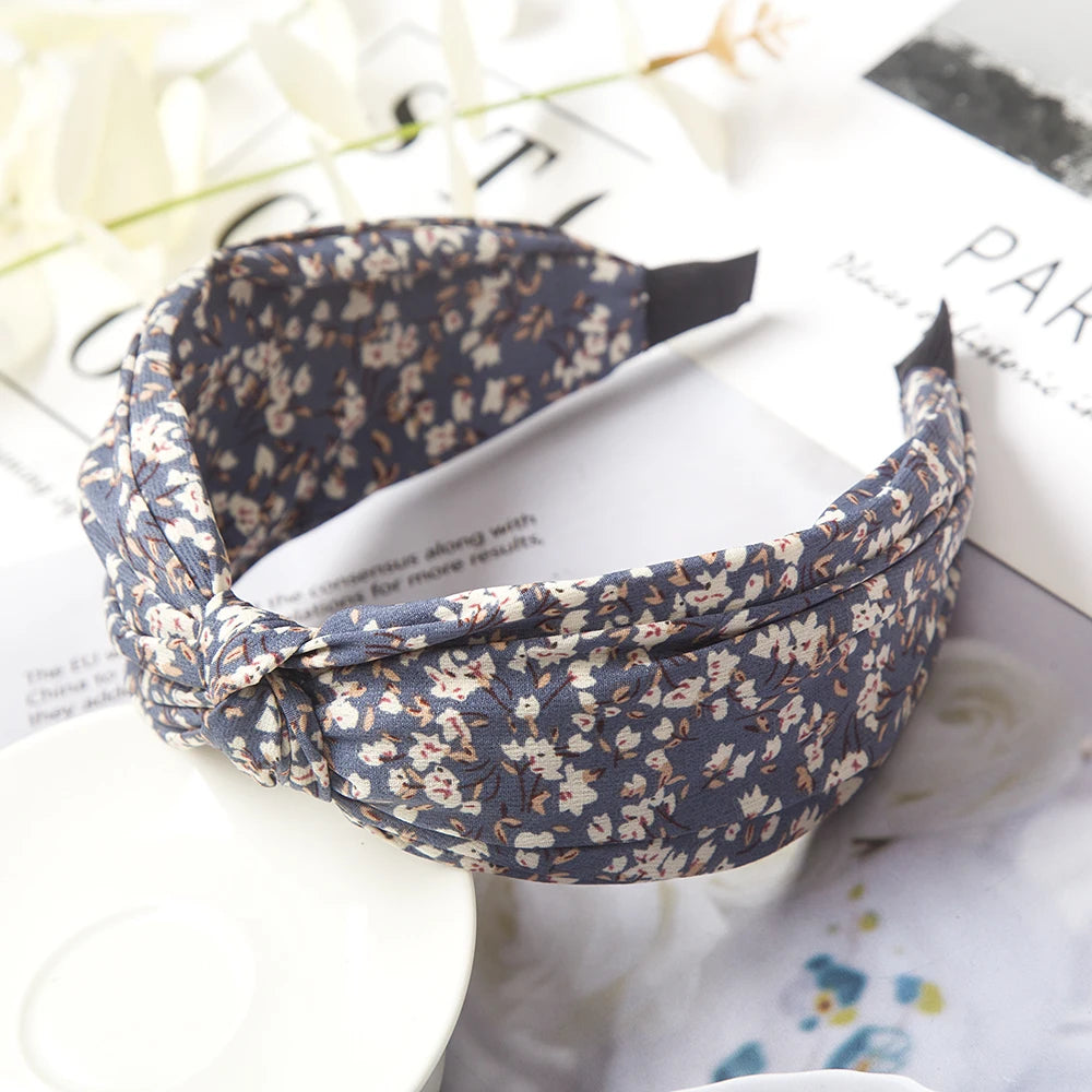 Fashion Leopard Print Headband — Wide Cross Elastic Bow Hairband for Women & Girls Hair Accessories