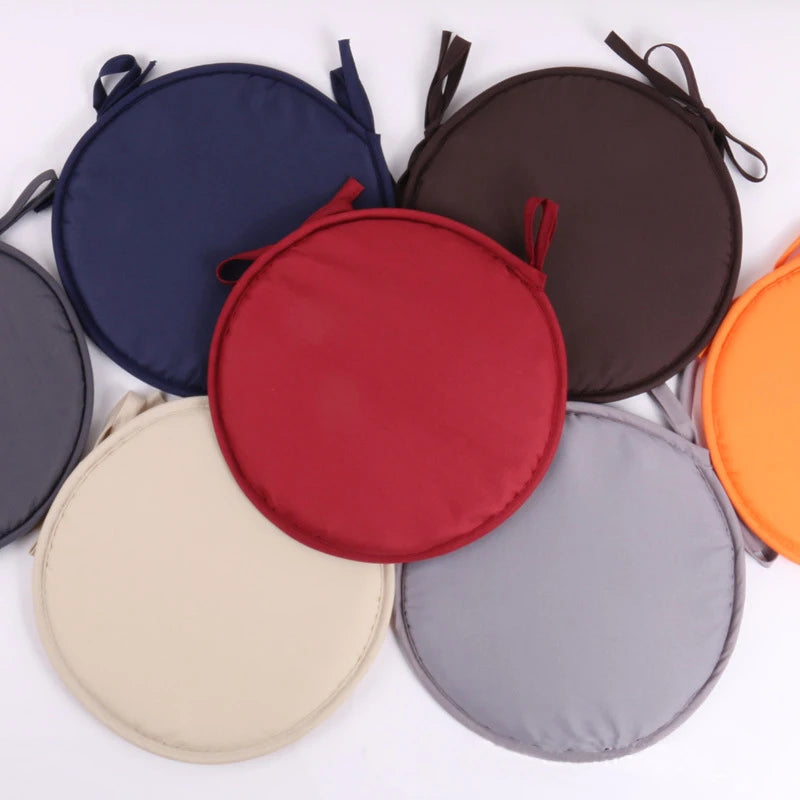 Round Chair Cushion – Candy Color Seat Pad with Drawstring, Home Decor & Office Chair Cushion, 30cm & 38cm