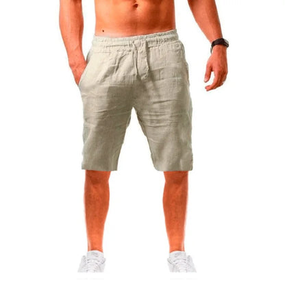Men’s Cotton Linen Shorts – Breathable Summer Solid Color Linen Trousers, Fitness Streetwear S-3XL