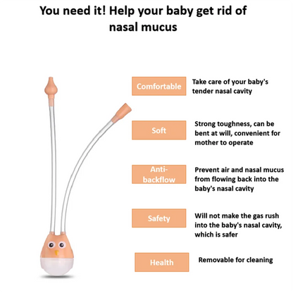 Baby Nasal Aspirator Cleaner - Gentle Nasal Washing Tool for Newborns and Infant Care