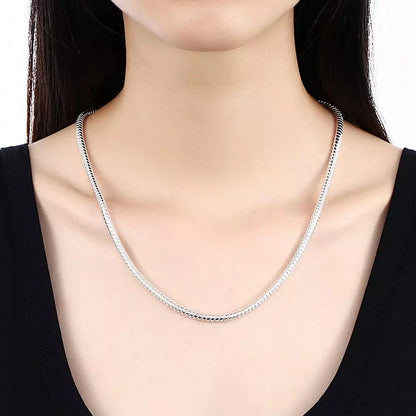 925 Sterling Silver Snake Chain Necklace — 1MM/2MM/3MM, 40–75cm for Men & Women, Fashion Jewelry Pendant, Free Shipping