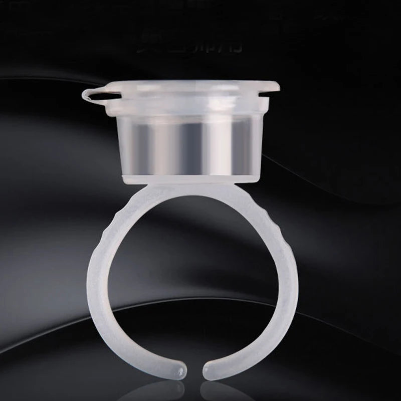 50pcs Disposable Tattoo Ink Ring Cups — Microblading & Permanent Makeup Pigment Tool Accessories