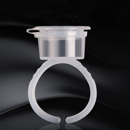 50pcs Disposable Tattoo Ink Ring Cups — Microblading & Permanent Makeup Pigment Tool Accessories