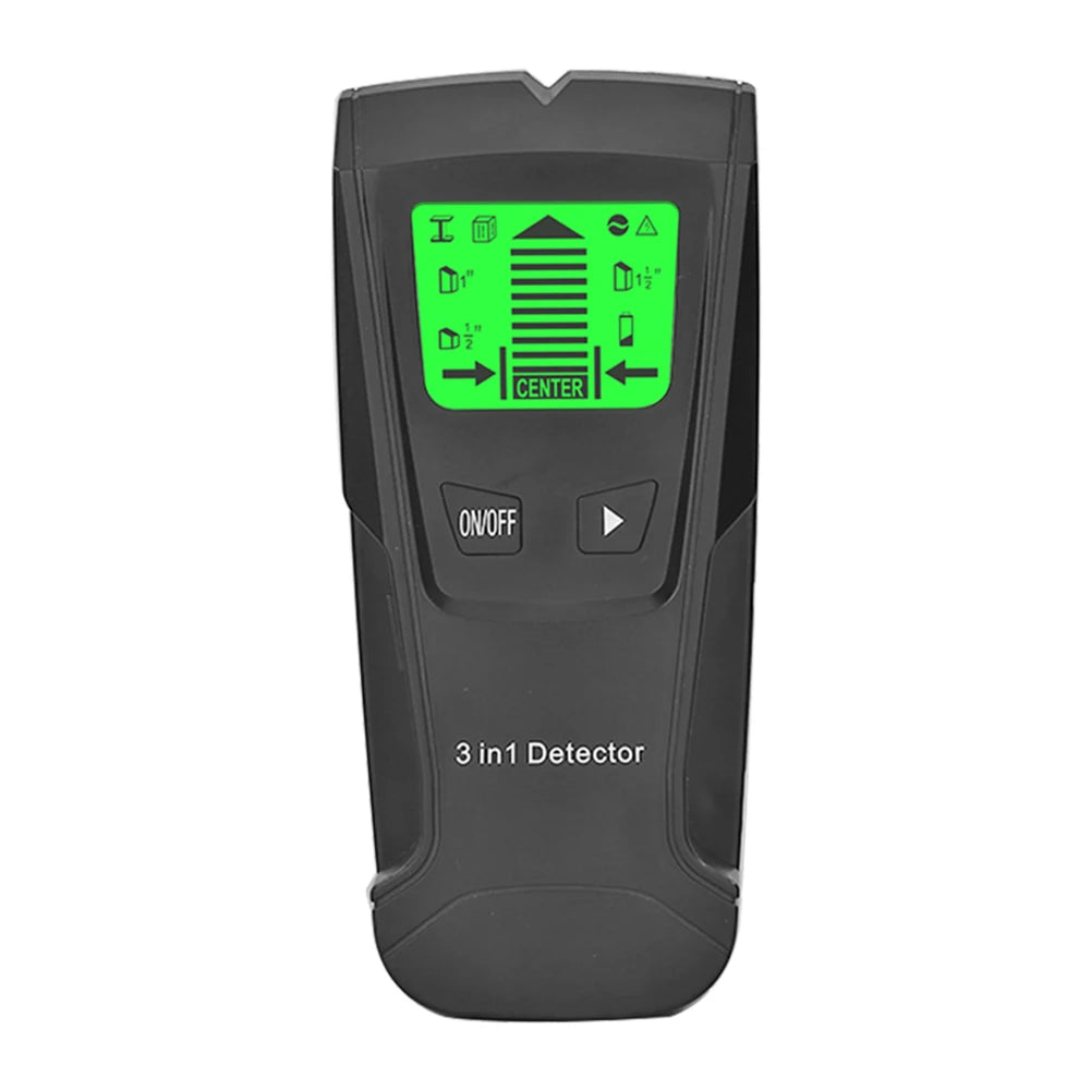 3-in-1 Wall Metal Detector – Professional Deep Scan for Metal, Wood Studs, AC Voltage & Live Wires