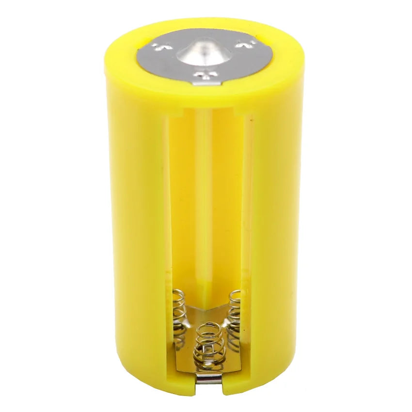AA to D Battery Adapter - 3x AA Cell Converter Holder Case for D Size Battery Replacement