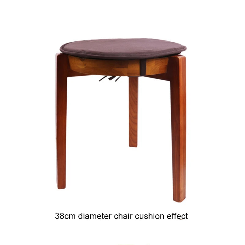 Round Chair Cushion – Candy Color Seat Pad with Drawstring, Home Decor & Office Chair Cushion, 30cm & 38cm