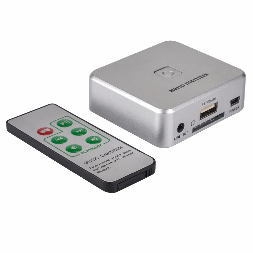 USB Audio Capture Recorder – Cassette & Turntable to MP3 Converter Box, Music Digitizer Adapter