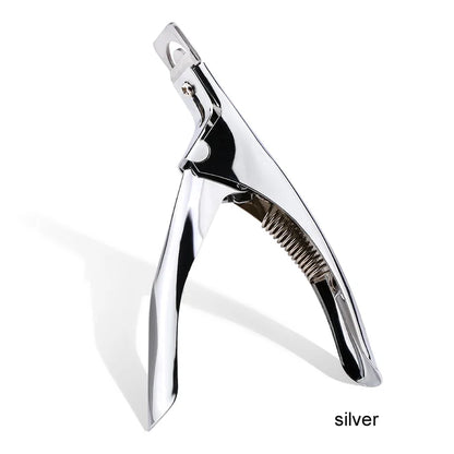 Professional Fake Nail Cutter - U-Type Acrylic Nail Tip Edge Trimmer Stainless Steel Manicure Tool