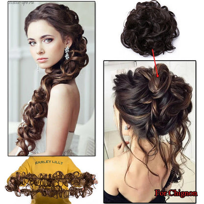 BENEHAIR Messy Hair Bun – Synthetic Chignon Hairpiece Scrunchy for Women Updo Styling
