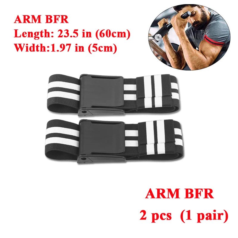 BFR Blood Flow Restriction Bands – Gym Fitness Training Straps for Arms & Legs, Muscle Growth, Bodybuilding & Weightlifting Occlusion Bands