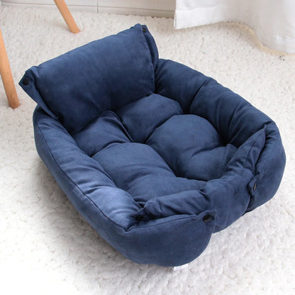 3-in-1 Multifunction Pet Bed – Soft Dog & Cat Cushion, Warm Winter Sofa Nest for Puppies & Kittens