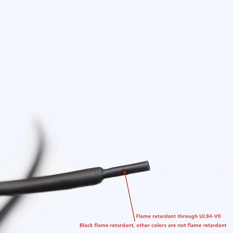 5/1 Meter Black Heat Shrink Tubing - 1mm to 6mm Sizes for Electrical Insulation and Protection