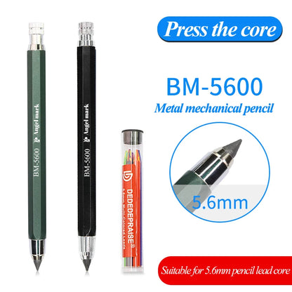 5.6mm Mechanical Pencils & Charcoal Graphite Lead – Soft, Medium & Hard HB to 14B Sketch Drawing Core