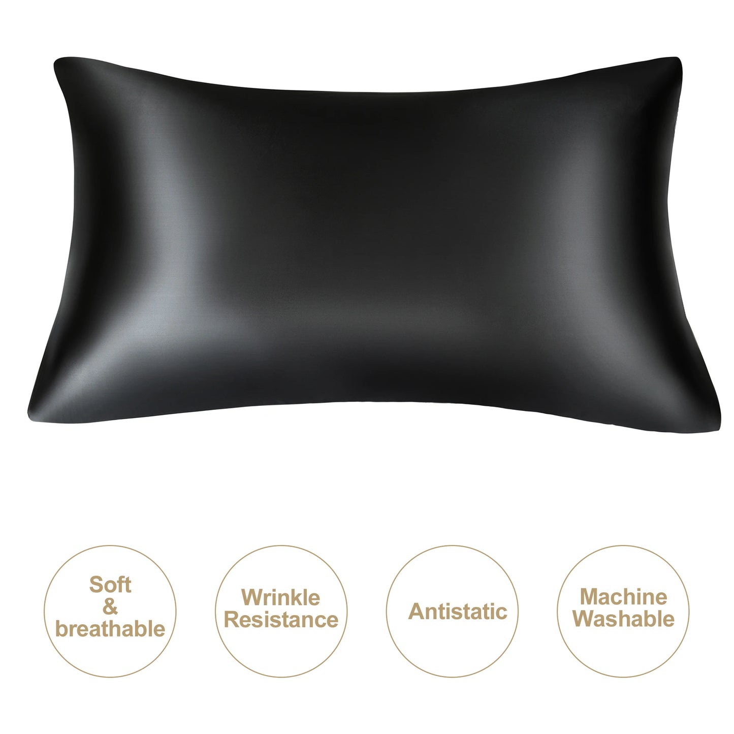 JuwenSilk Mulberry Silk Pillowcase – Silky Satin Natural Silk Pillowcase for Standard & Queen Size Beds