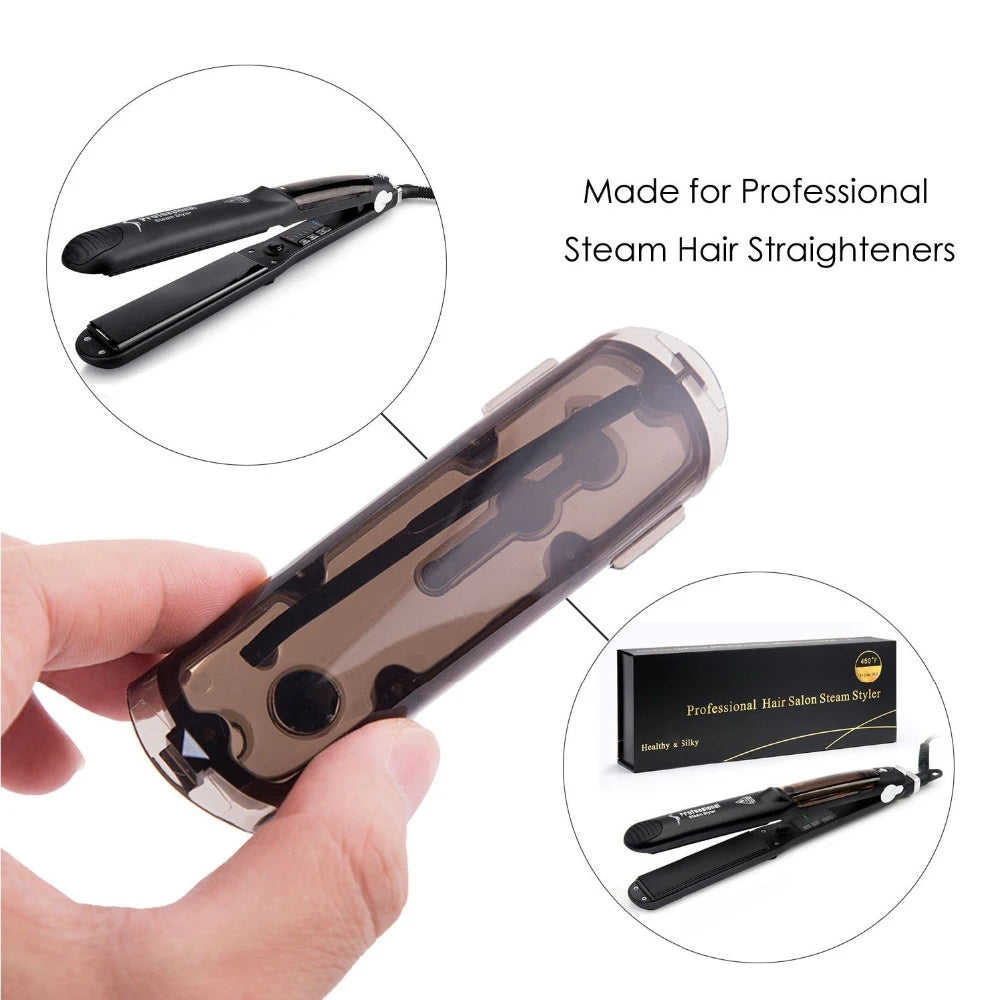 Professional Steam Hair Straightener – Ceramic Vapor Flat Iron, 450℉ Heat with Argan Oil Treatment for Hair Care