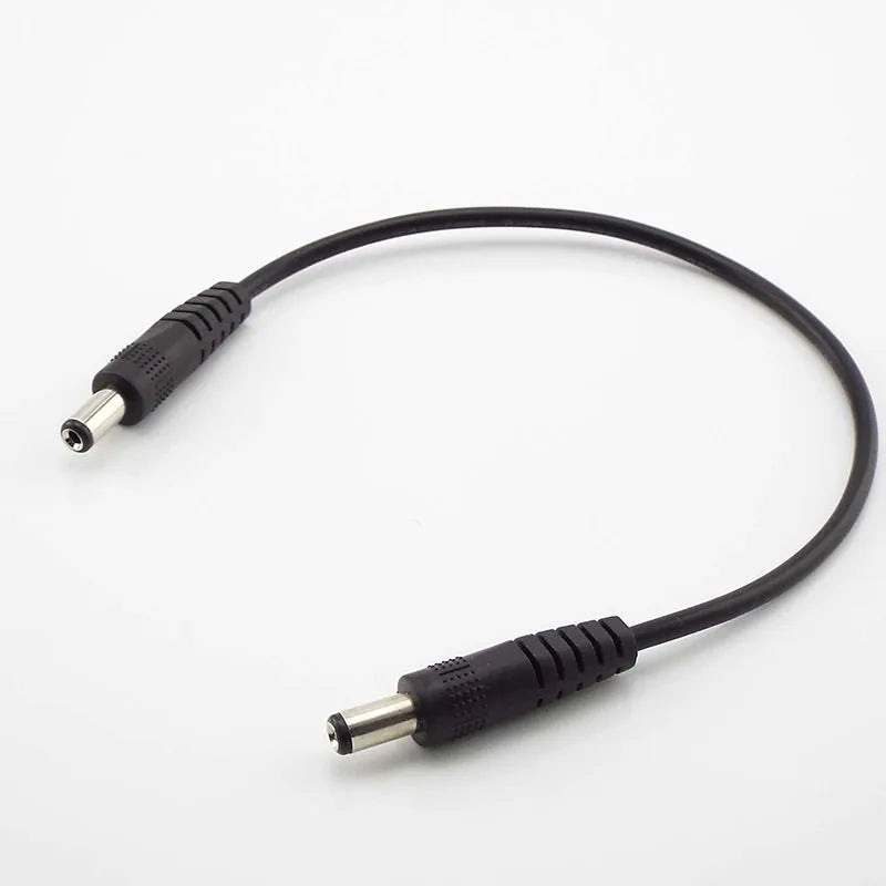 12V 3A DC Male-to-Male Power Cable - 5.5×2.1mm CCTV Adapter Extension Cord 0.5M/1M/2M