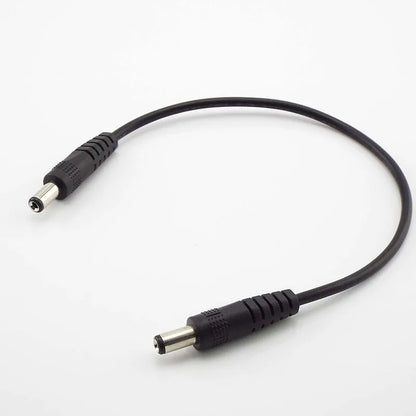 12V 3A DC Male-to-Male Power Cable - 5.5×2.1mm CCTV Adapter Extension Cord 0.5M/1M/2M