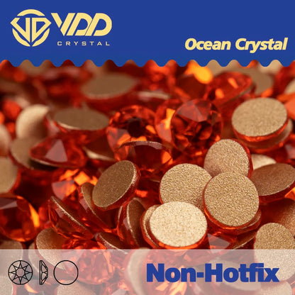 VDD Non Hot Fix Crystal Nail Art Rhinestones - 2088 Flower Flatback Gems for DIY Nail Decorations